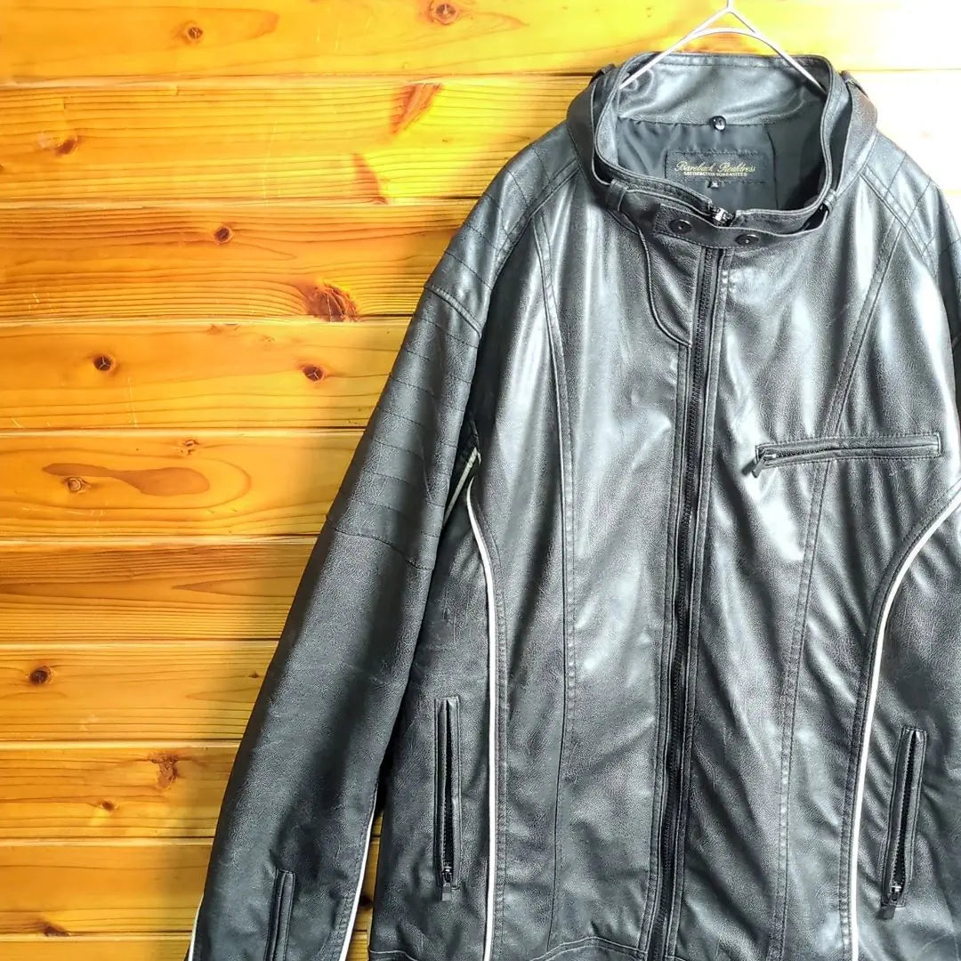 Leather jacket Leather jacket Rider's jacket Synthetic leather 3Ⅼ 2XL Used clothing