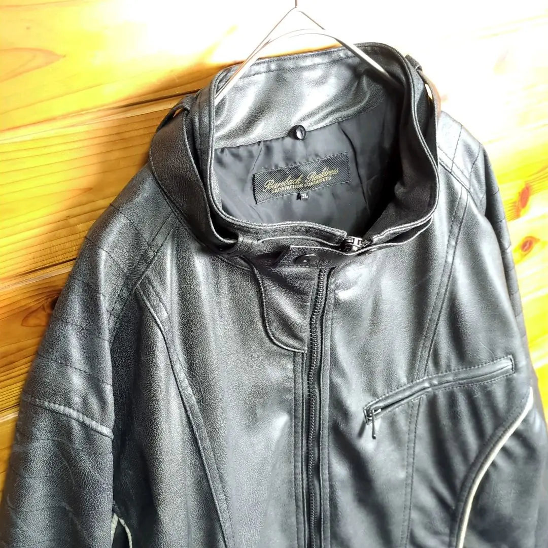 Leather jacket Leather jacket Rider's jacket Synthetic leather 3Ⅼ 2XL Used clothing