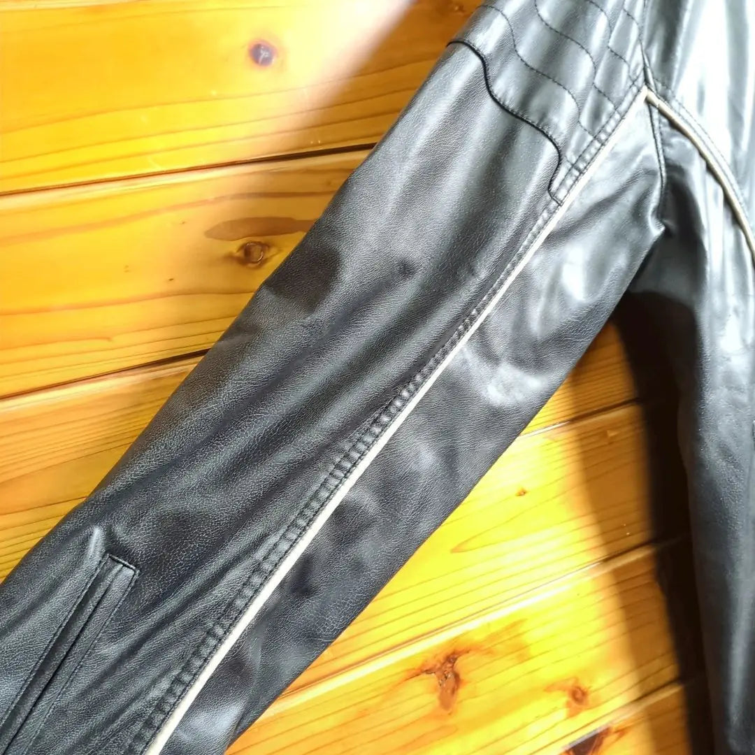 Leather jacket Leather jacket Rider's jacket Synthetic leather 3Ⅼ 2XL Used clothing