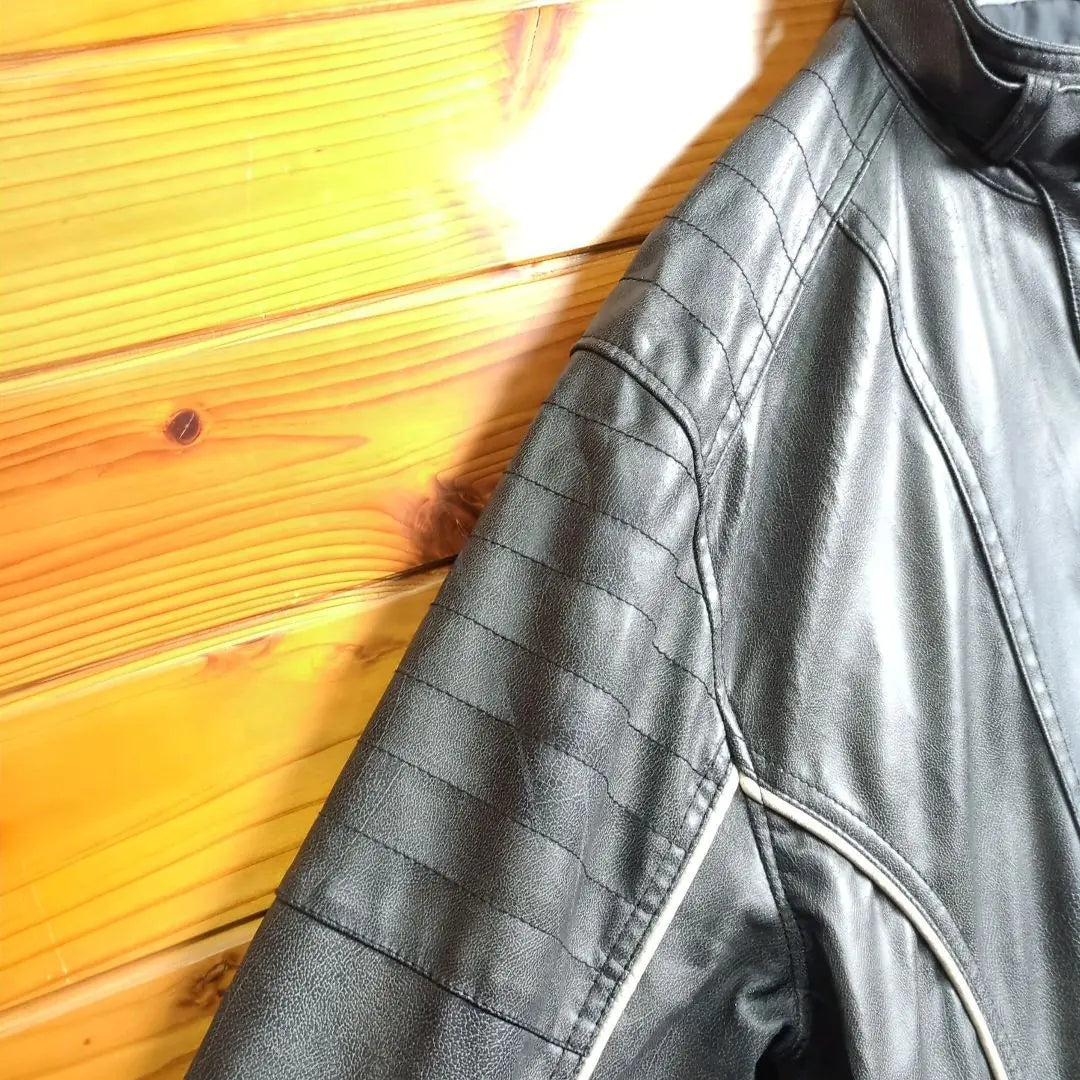 Leather jacket Leather jacket Rider's jacket Synthetic leather 3Ⅼ 2XL Used clothing