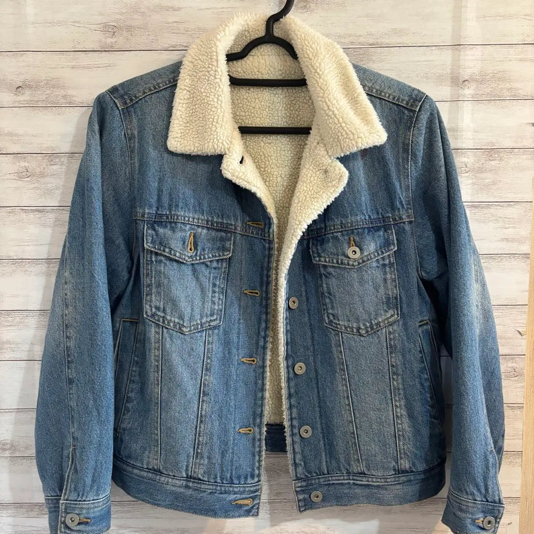 GU Boa Denim Jacket Size L