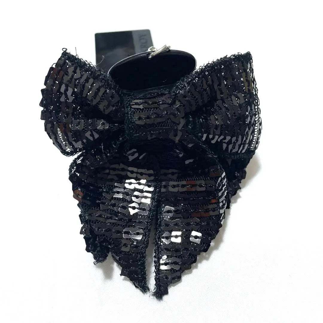 New SKROY Ribon Glove Holder Sequin Black