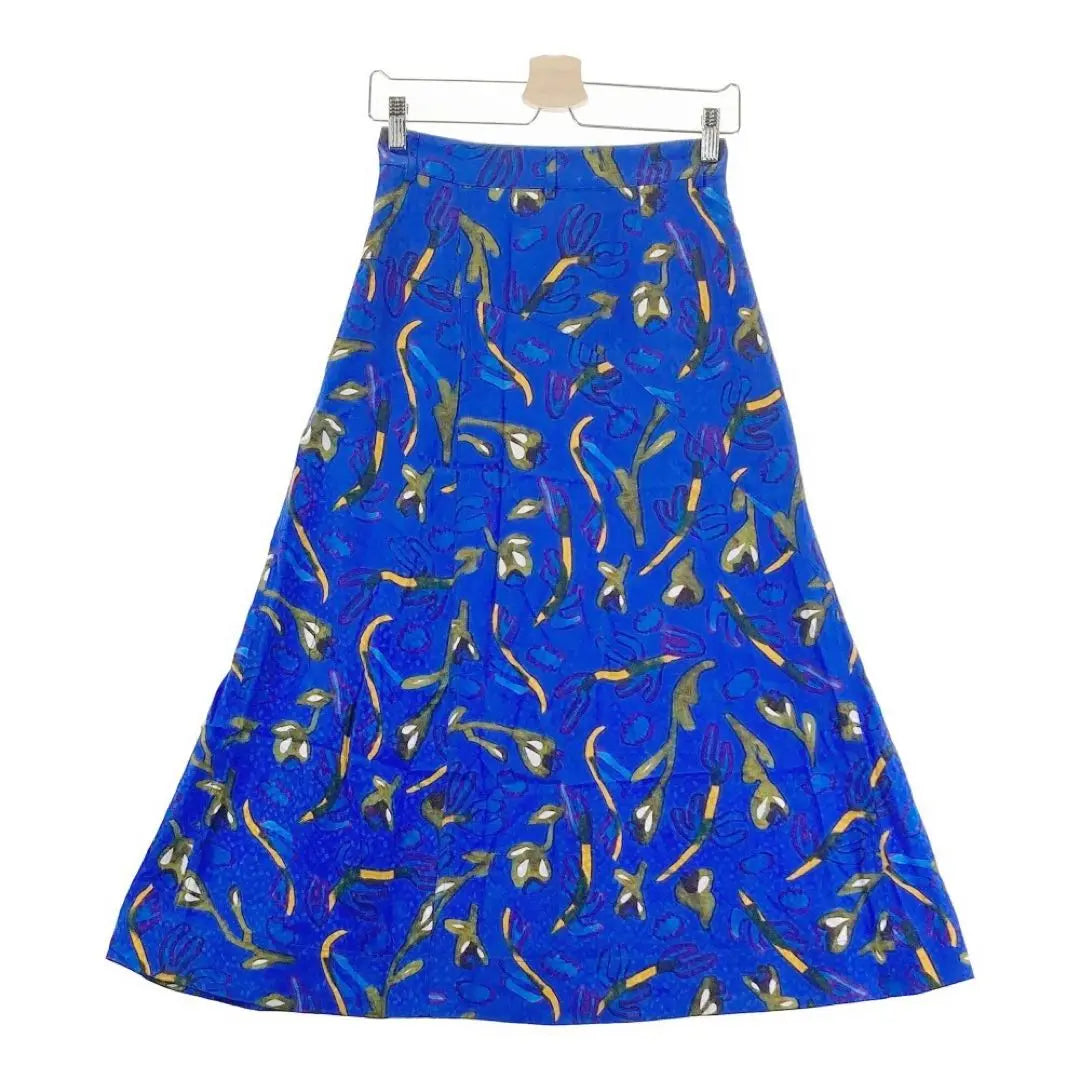 Christian Wijnants Long skirt, all-over pattern, blue 36