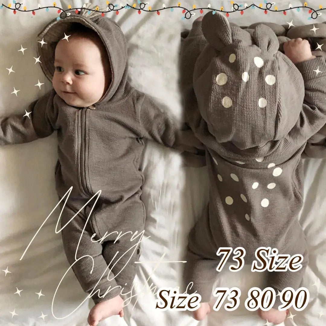 sale baby kids christmas coverall front opening romper grey