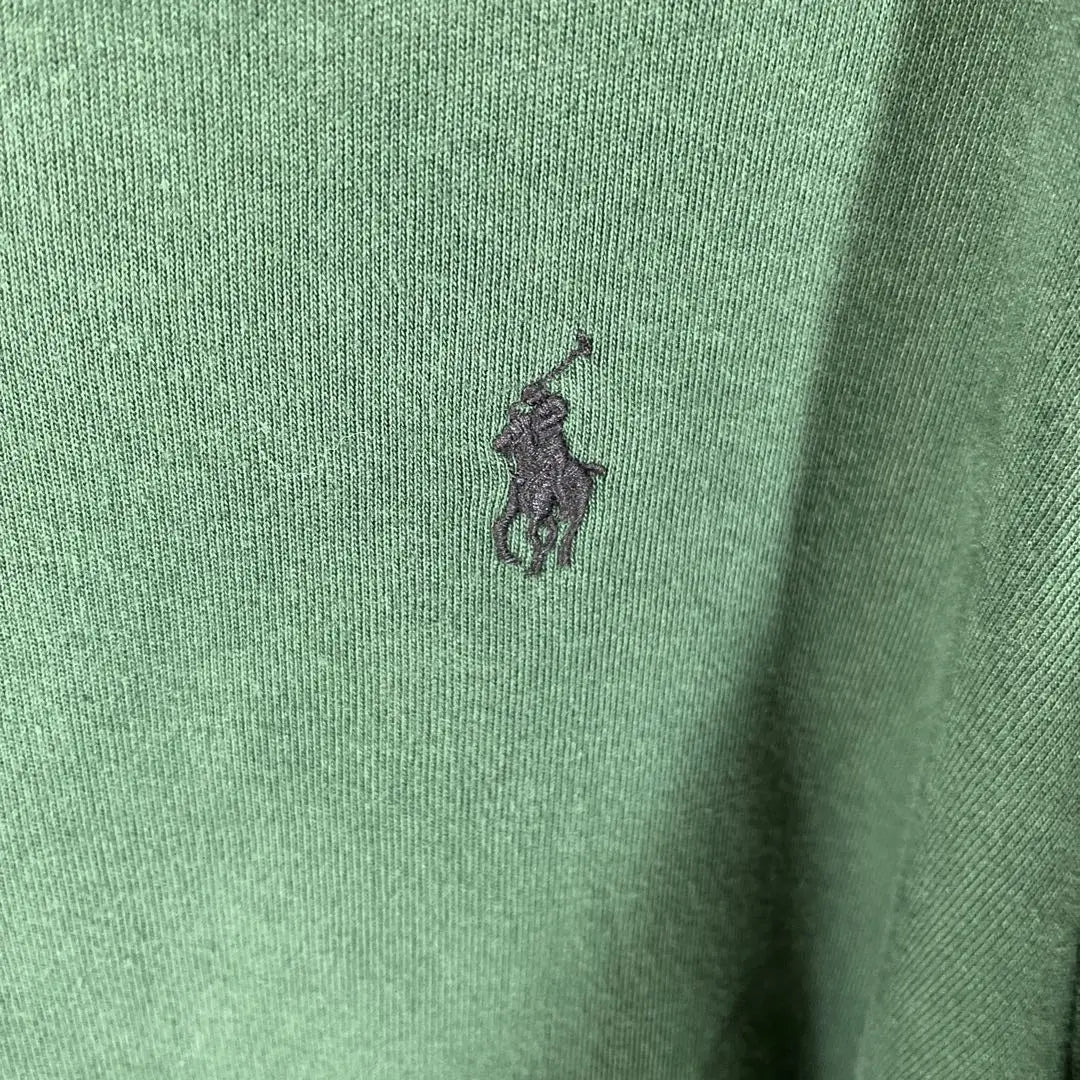 [Rare XL • Current Tag] Polo Ralph Lauren Sweatshirt Pony Embroidered Logo Green Boa Lining