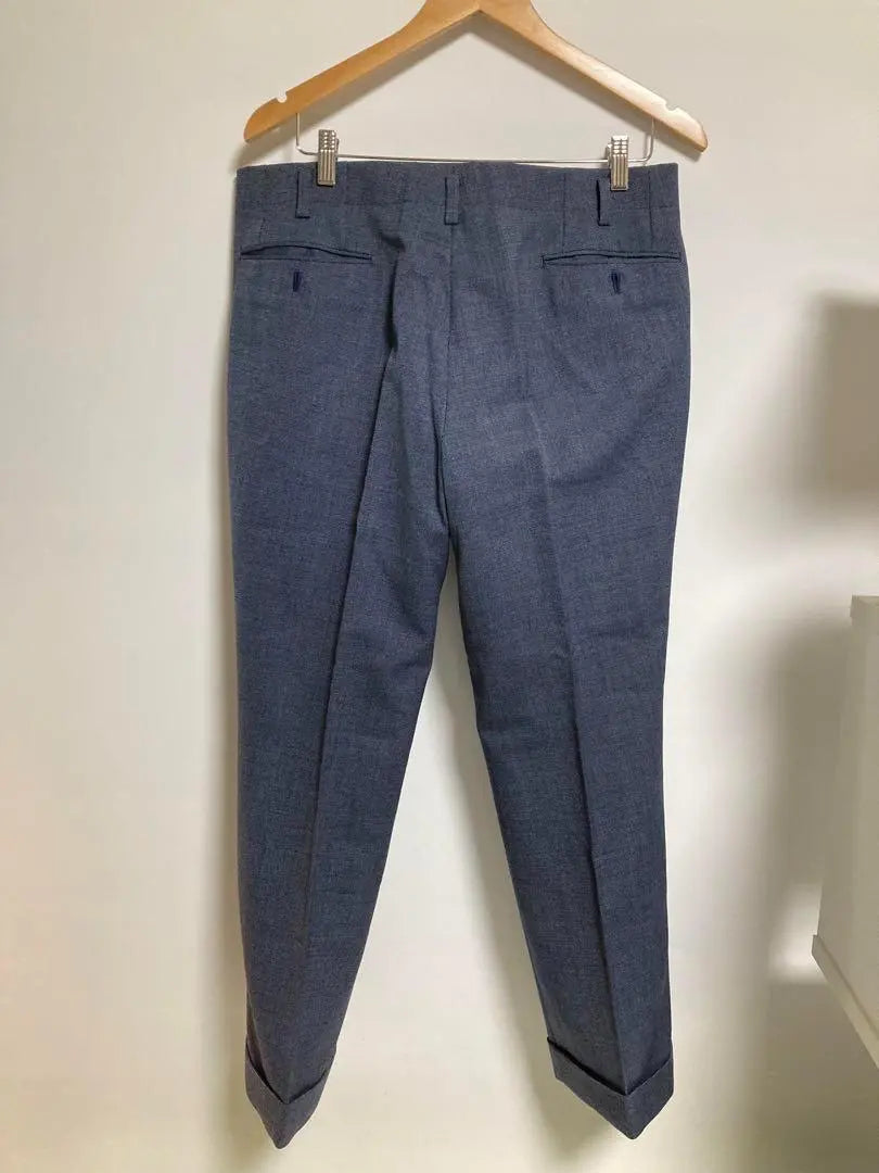 1738 F Tailored slacks double navy large size