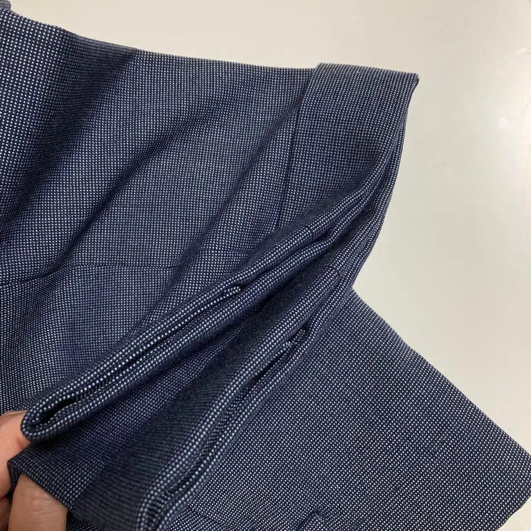 1738 F Tailored slacks double navy large size