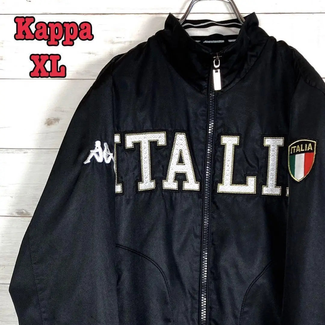 [Super Rare] Kappa☆Kappa☆XL☆Big Logo Embroidery☆OMINI Embroidery☆Black