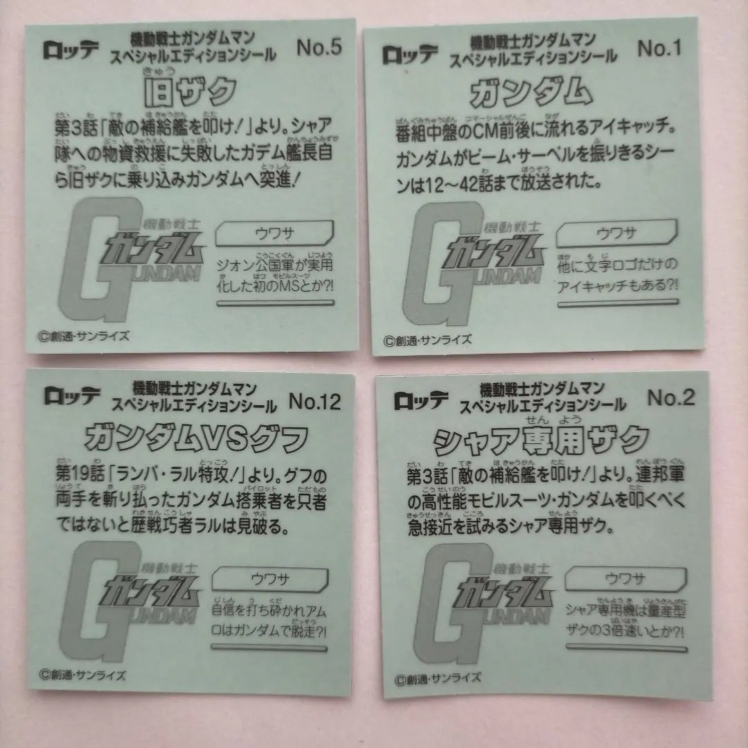 [Anonymous delivery] Gundam sticker set of 4