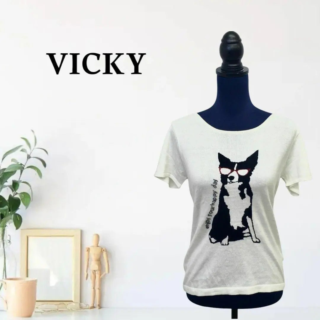 wm87 [XS] Vicki Animal Motif Summer Knit Unique Print