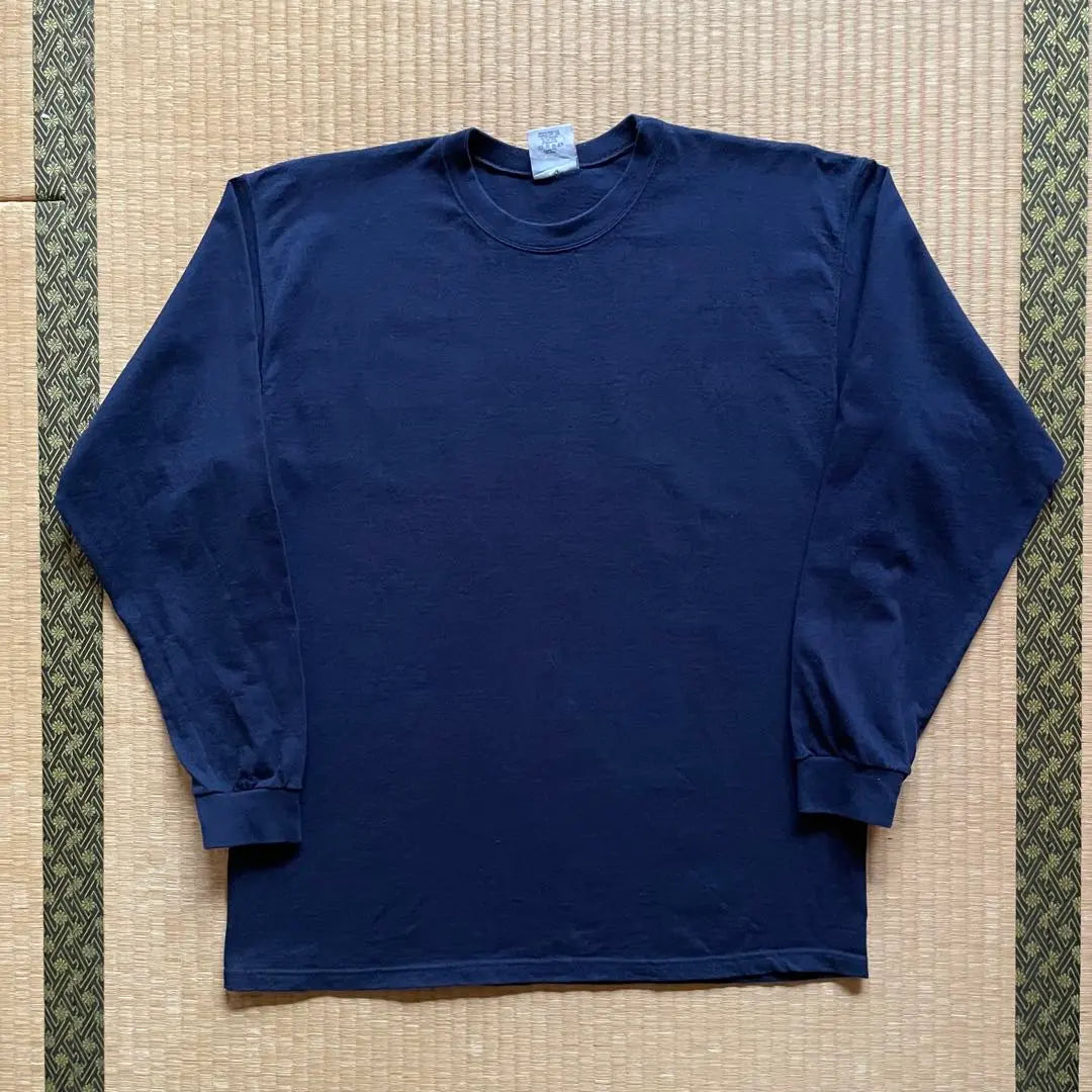 Años 90 USA PLUMA liso Ron T Navy | Años 90 USA製 PLUMA 無地 ロンT ネイビー