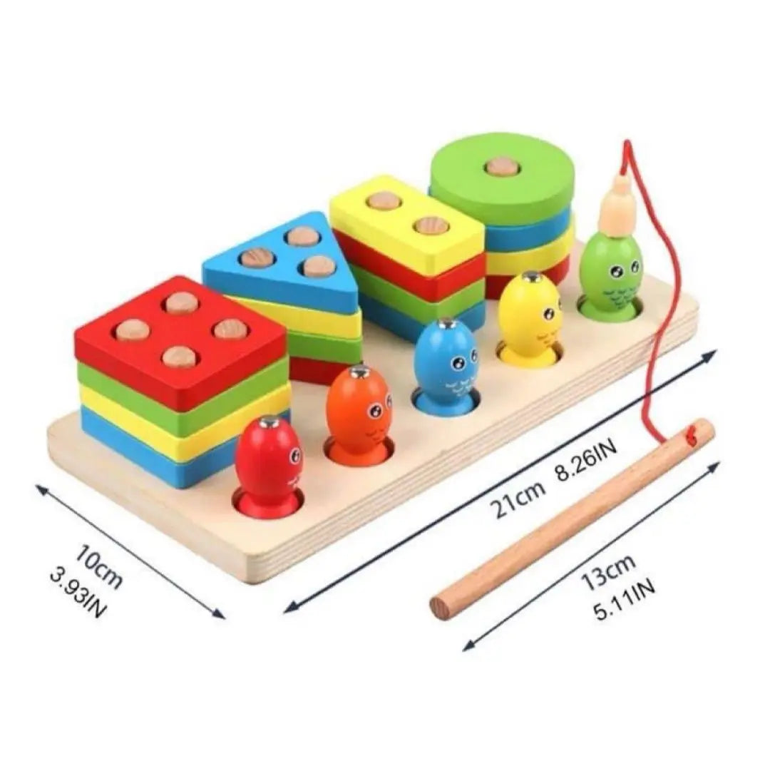 Educational toys Kids FISHING FOUR-POST Stick-through Magnet Fishing Game