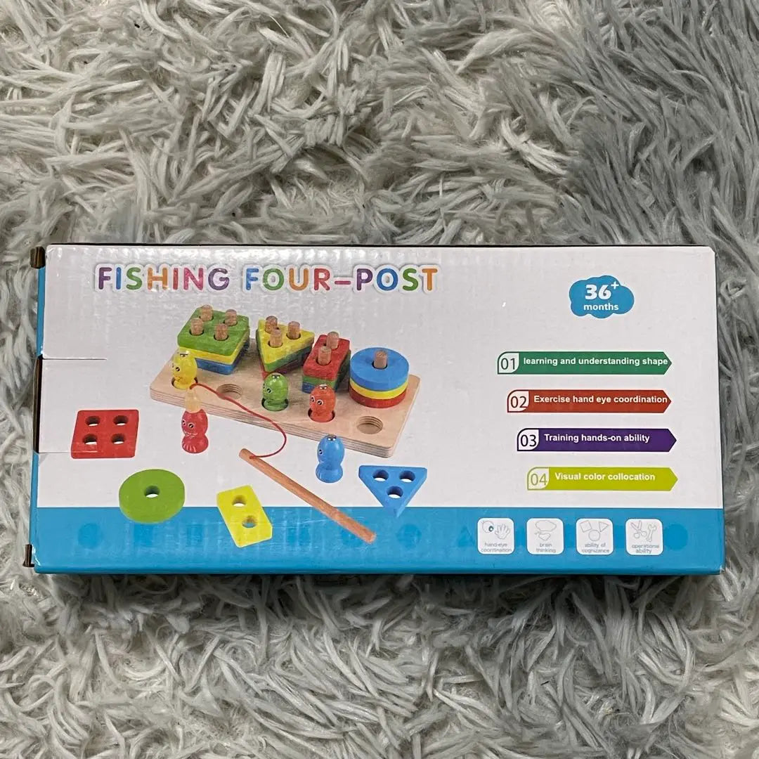 Educational toys Kids FISHING FOUR-POST Stick-through Magnet Fishing Game