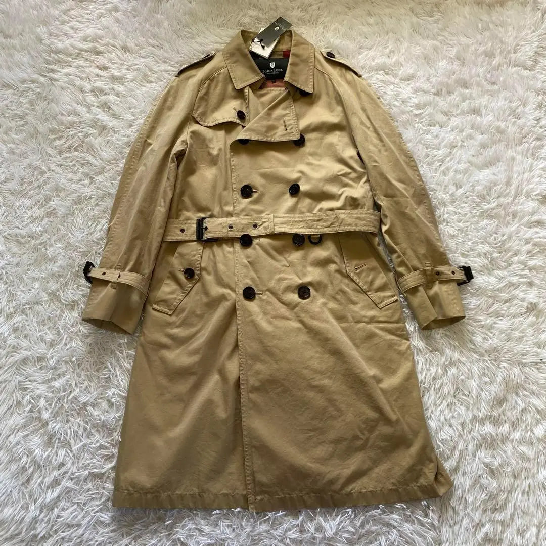 Unused Black Label Crest Bridge Trench Coat XL Size Beige