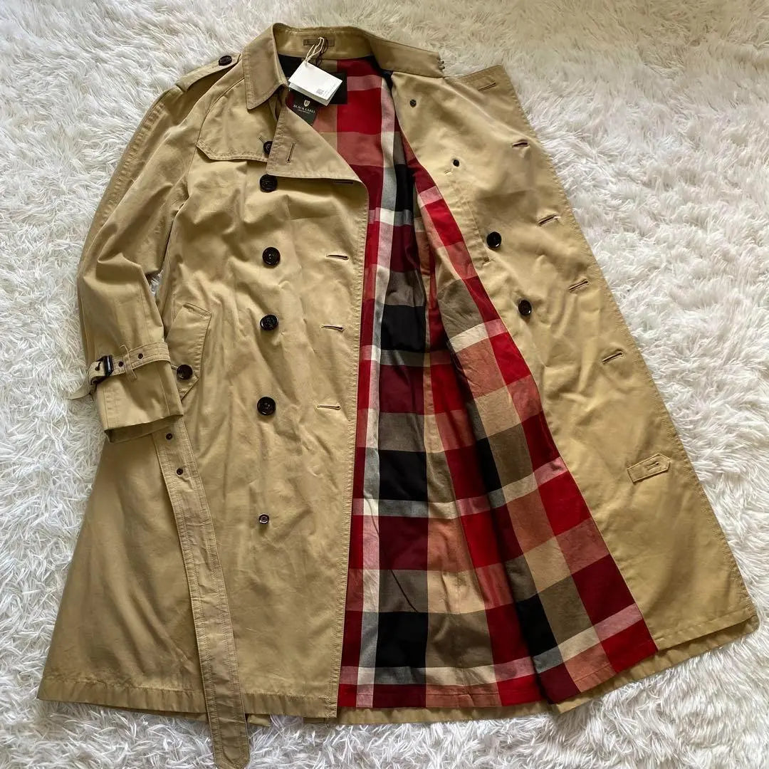 Unused Black Label Crest Bridge Trench Coat XL Size Beige