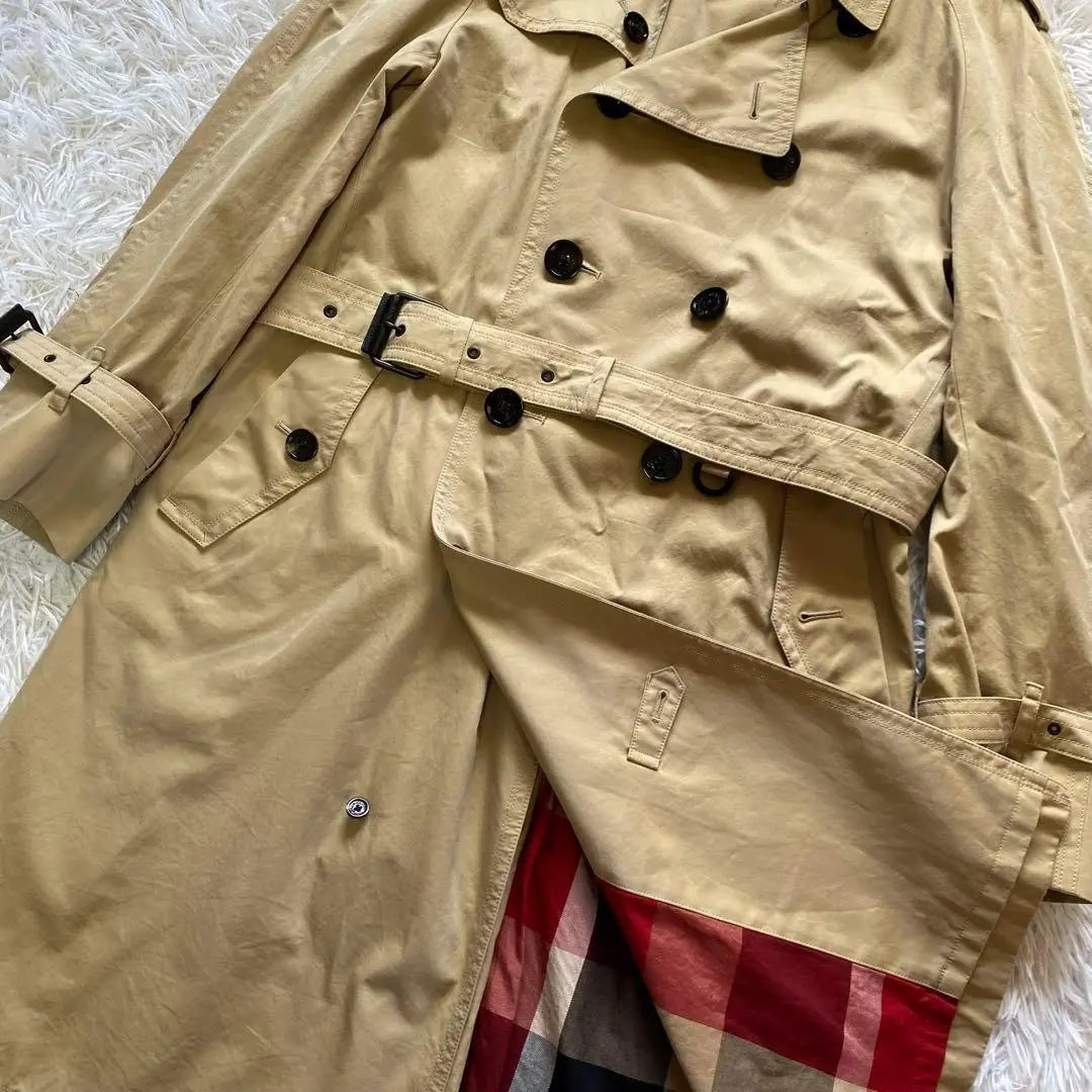 Unused Black Label Crest Bridge Trench Coat XL Size Beige