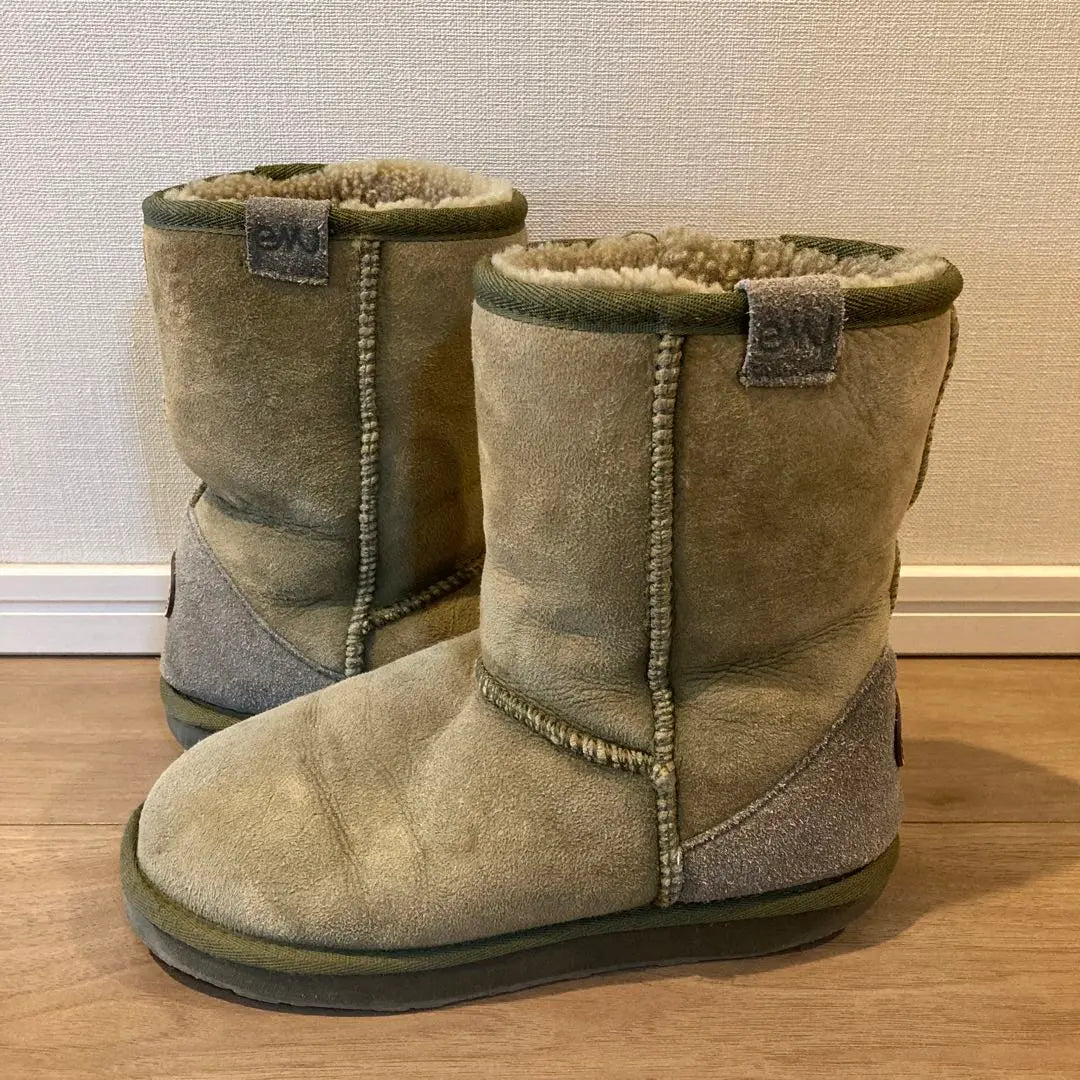 EMU shearling boots 23cm Stinger Olive Green