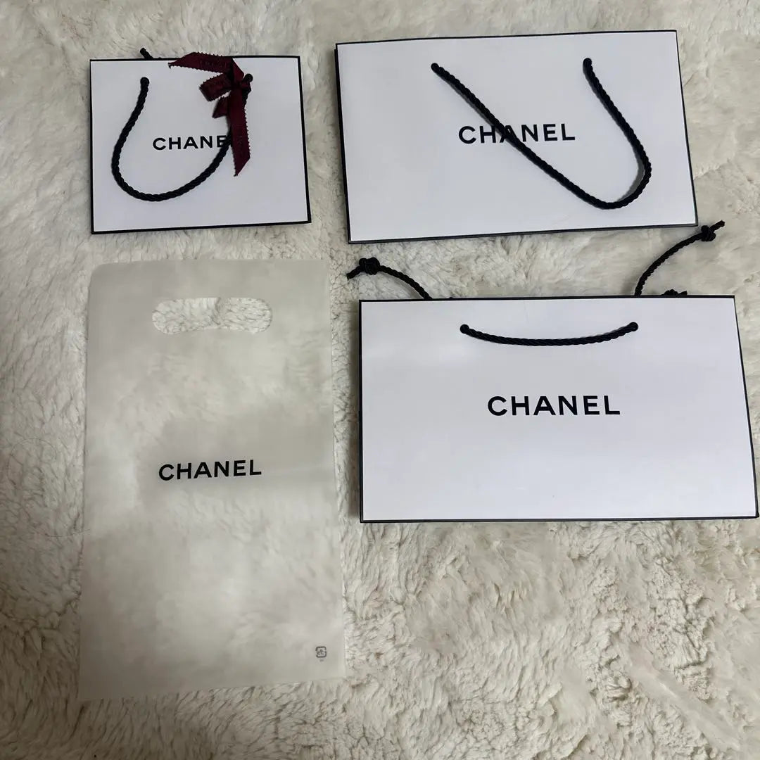 CHANEL Paper bags large medium size set