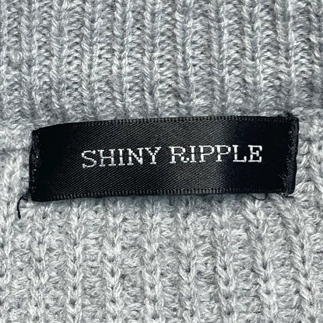 [SHINY RIPPLE] M size long cardigan gray acrylic