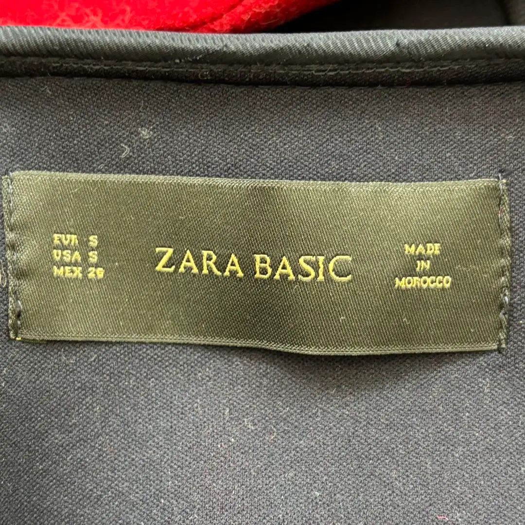 [Zara] S Red Hooded Wool Coat Mid-length A-line Simple