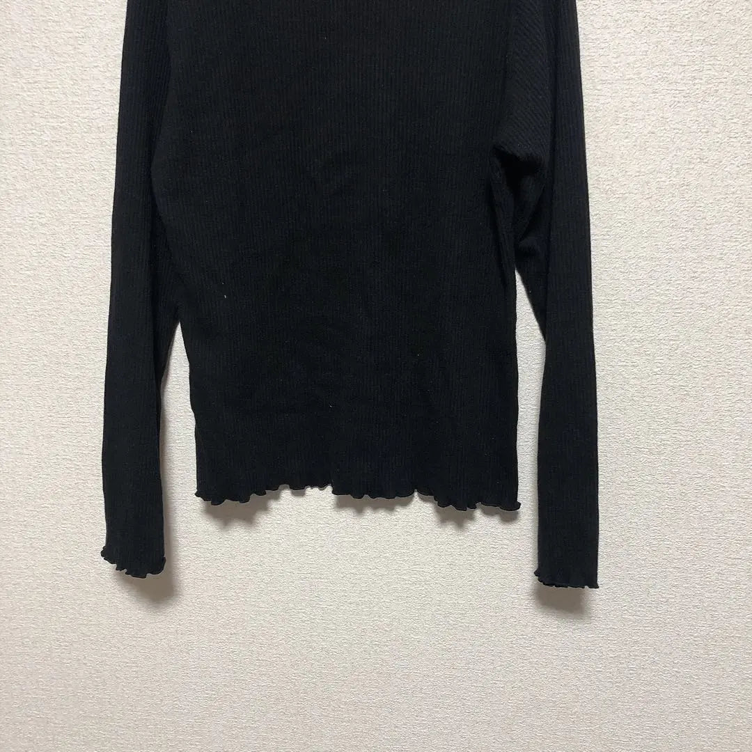 [Corza] Knit L Negro Simple Mujer adulta Mellow Multiuso | 【コルザ】ニット L ブラック シンプル 大人女子 メロウ 着回し