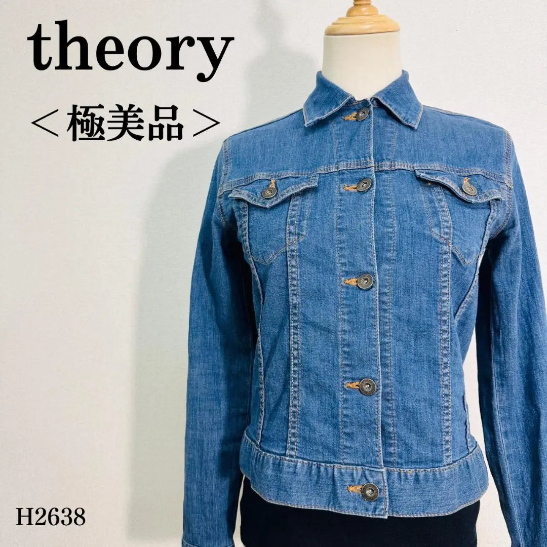 [Extremely beautiful] Theory Denim Jacket G-Jean Stretch Slim M Blue