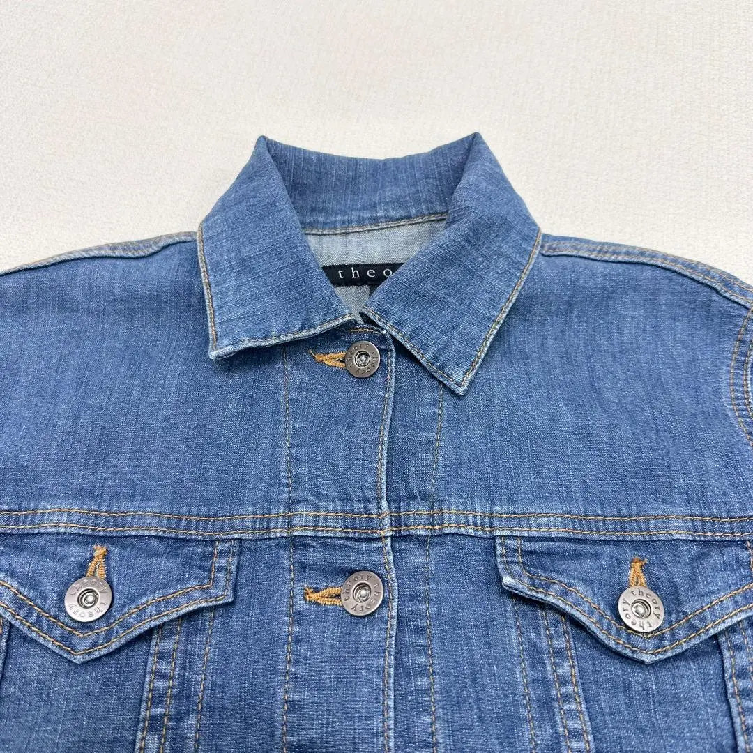 [Extremely beautiful] Theory Denim Jacket G-Jean Stretch Slim M Blue