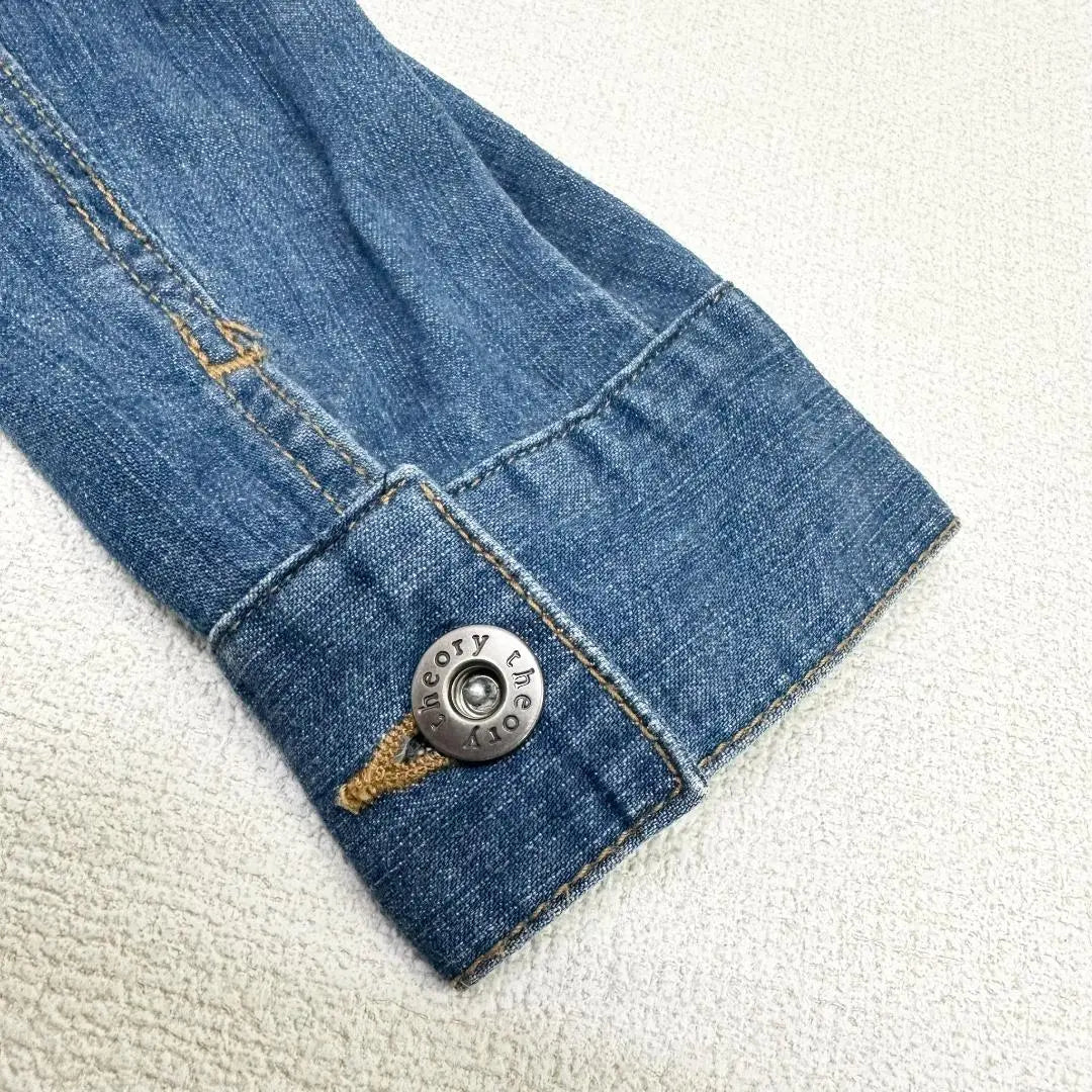 [Extremely beautiful] Theory Denim Jacket G-Jean Stretch Slim M Blue