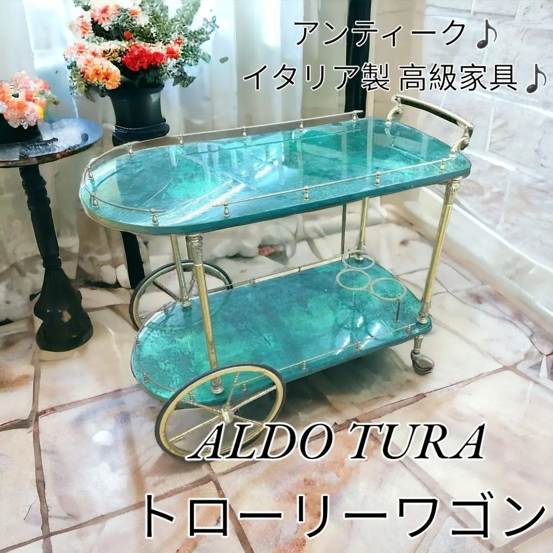 Rare ♪ ALDO TURA Wagon Luxury furniture