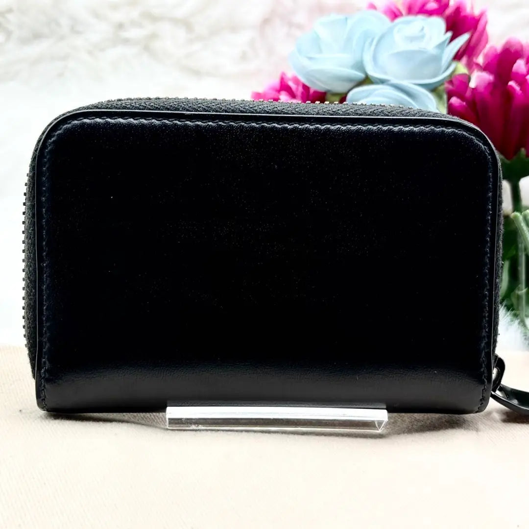 ✨Buen estado✨ Monedero Saint Laurent Tiny Cassandra Logo Cuero Negro