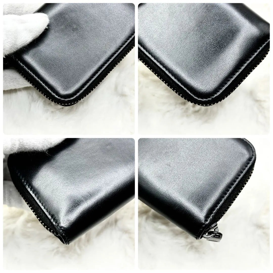 ✨Good condition✨ Saint Laurent Coin Case Tiny Cassandra Logo Leather Black