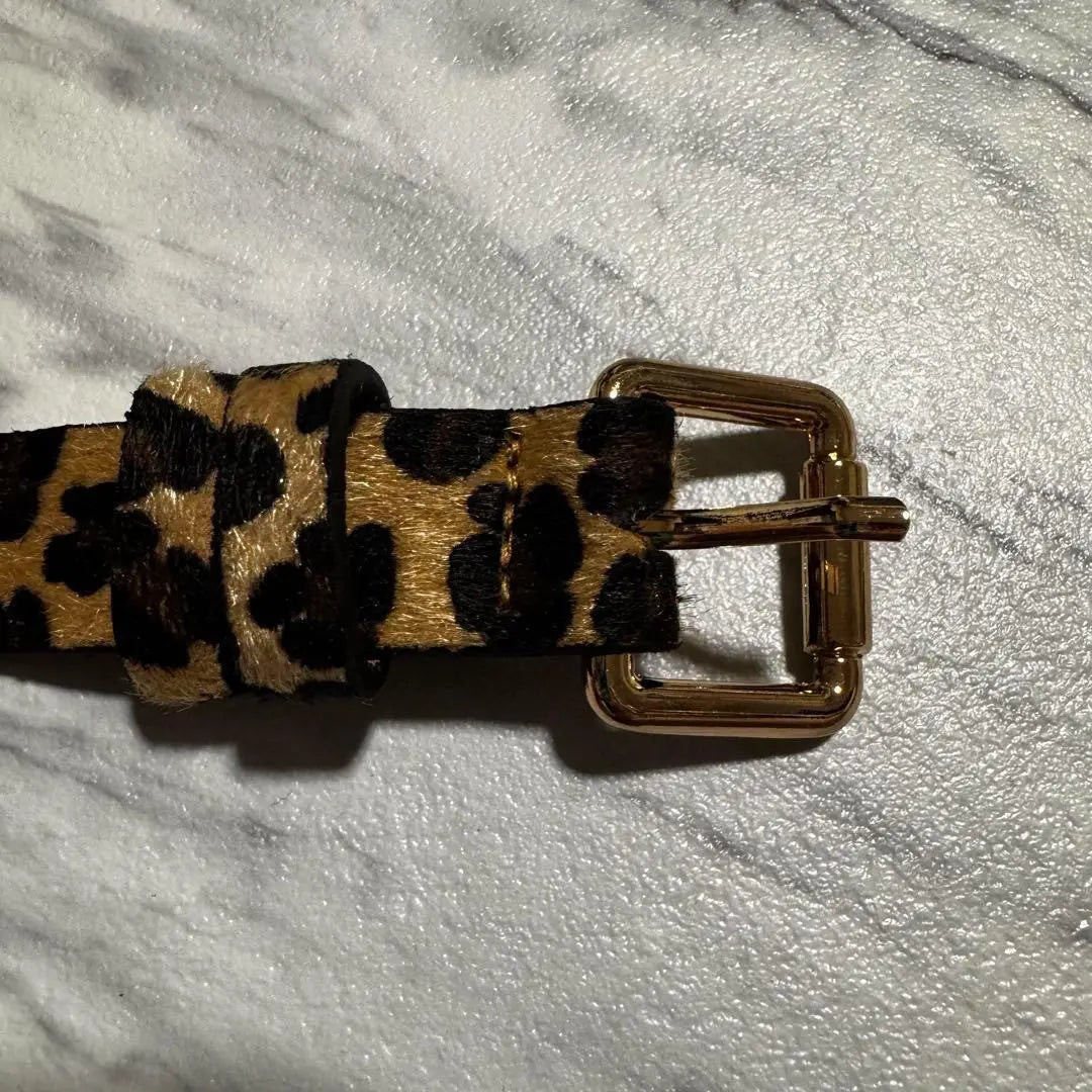 0069 [animalbelt] Leopard print belt fluffy y2k grunge