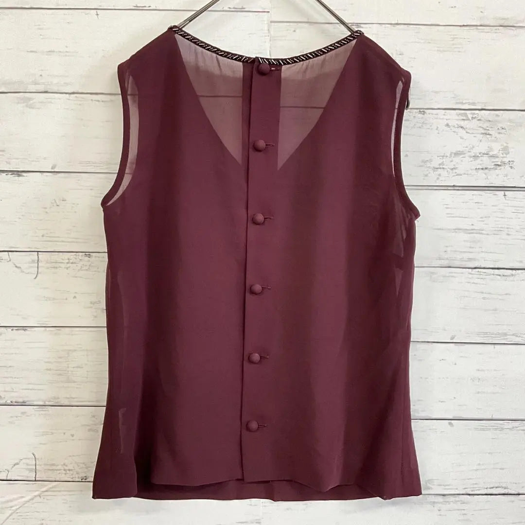 ATELIER SAB Camisole Bead Decoration Wine Red Size M