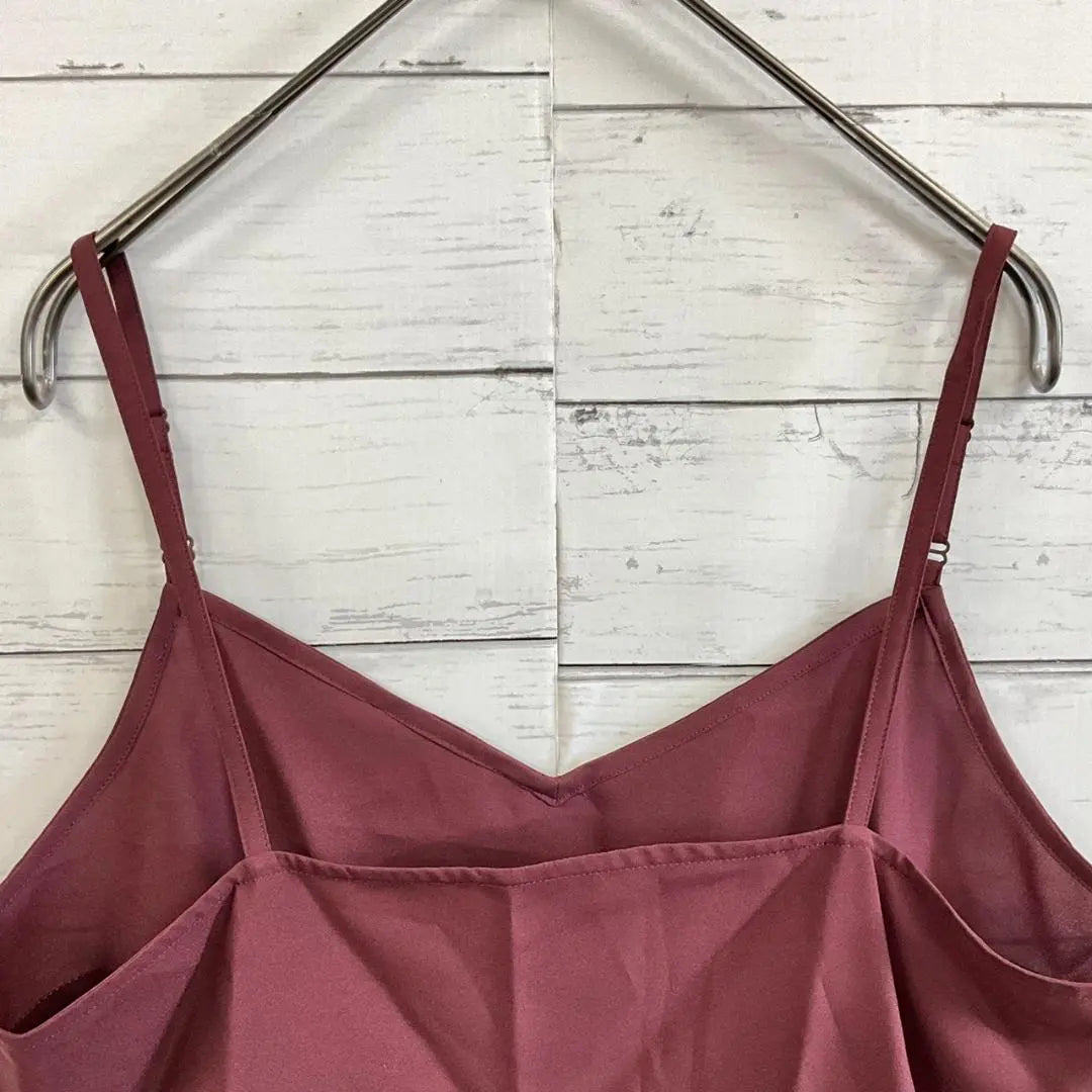 ATELIER SAB Camisole Bead Decoration Wine Red Size M