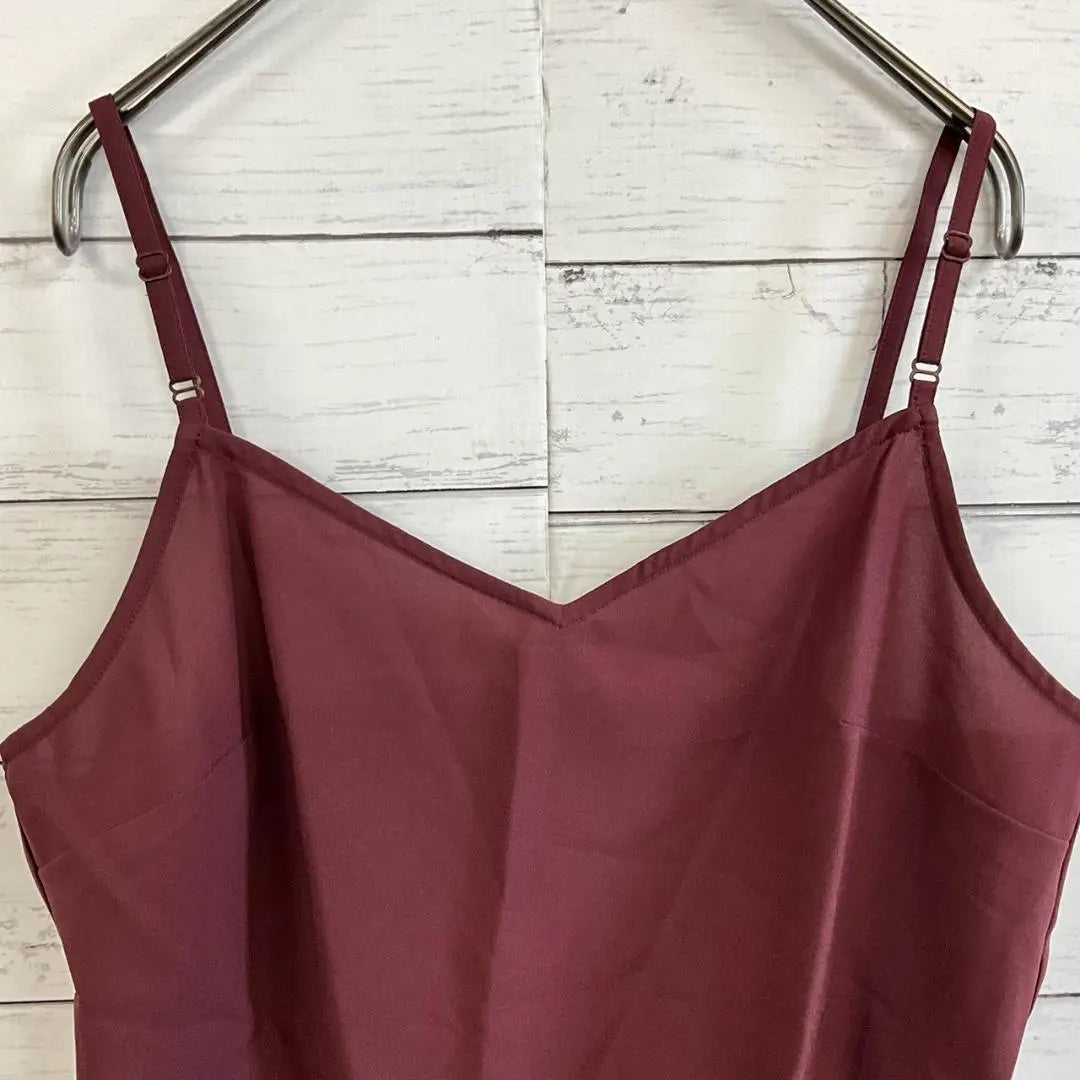 ATELIER SAB Camisole Bead Decoration Wine Red Size M