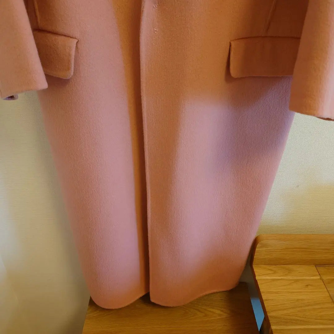 Cashmere Double Face Long Coat Pink