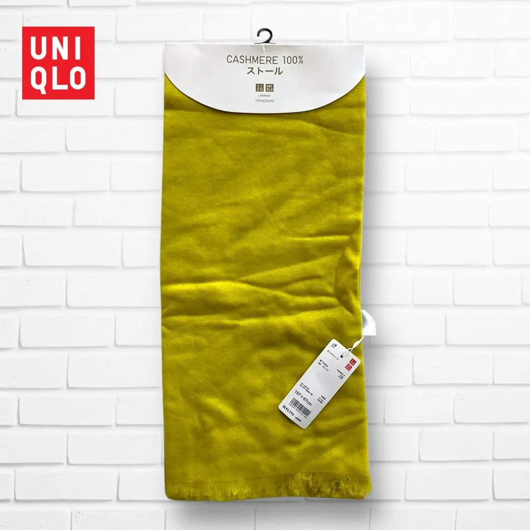 T222 UNIQLO New 100% cashmere stole yellow