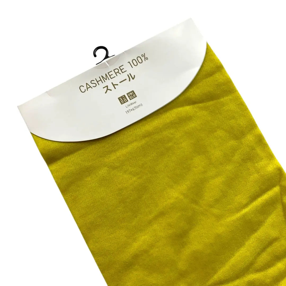 T222 UNIQLO New 100% cashmere stole yellow