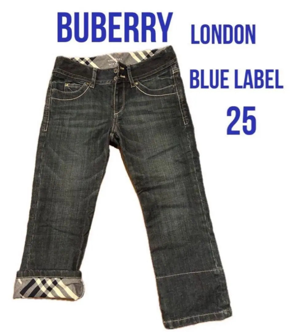 BUBERRY LONDON Burberry Blue Label Hem Check Denim 25