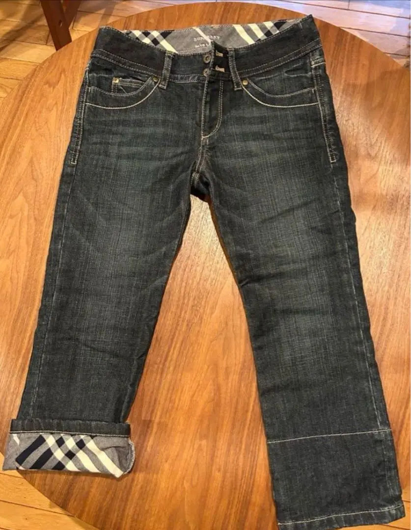 BUBERRY LONDON Burberry Blue Label Hem Check Denim 25