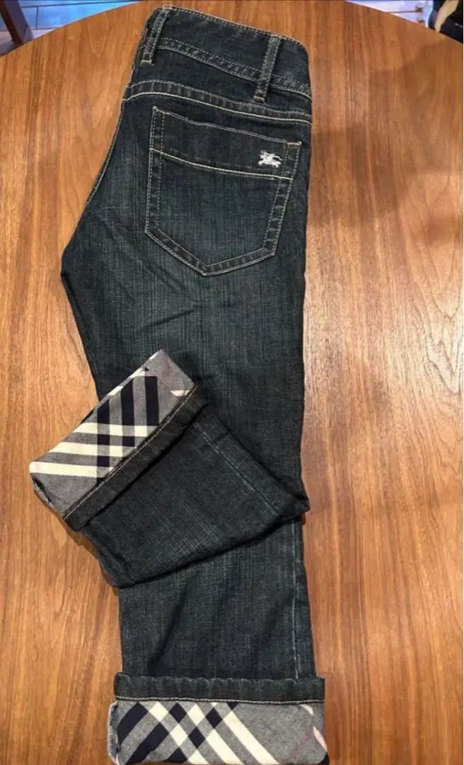 BUBERRY LONDON Burberry Blue Label Hem Check Denim 25