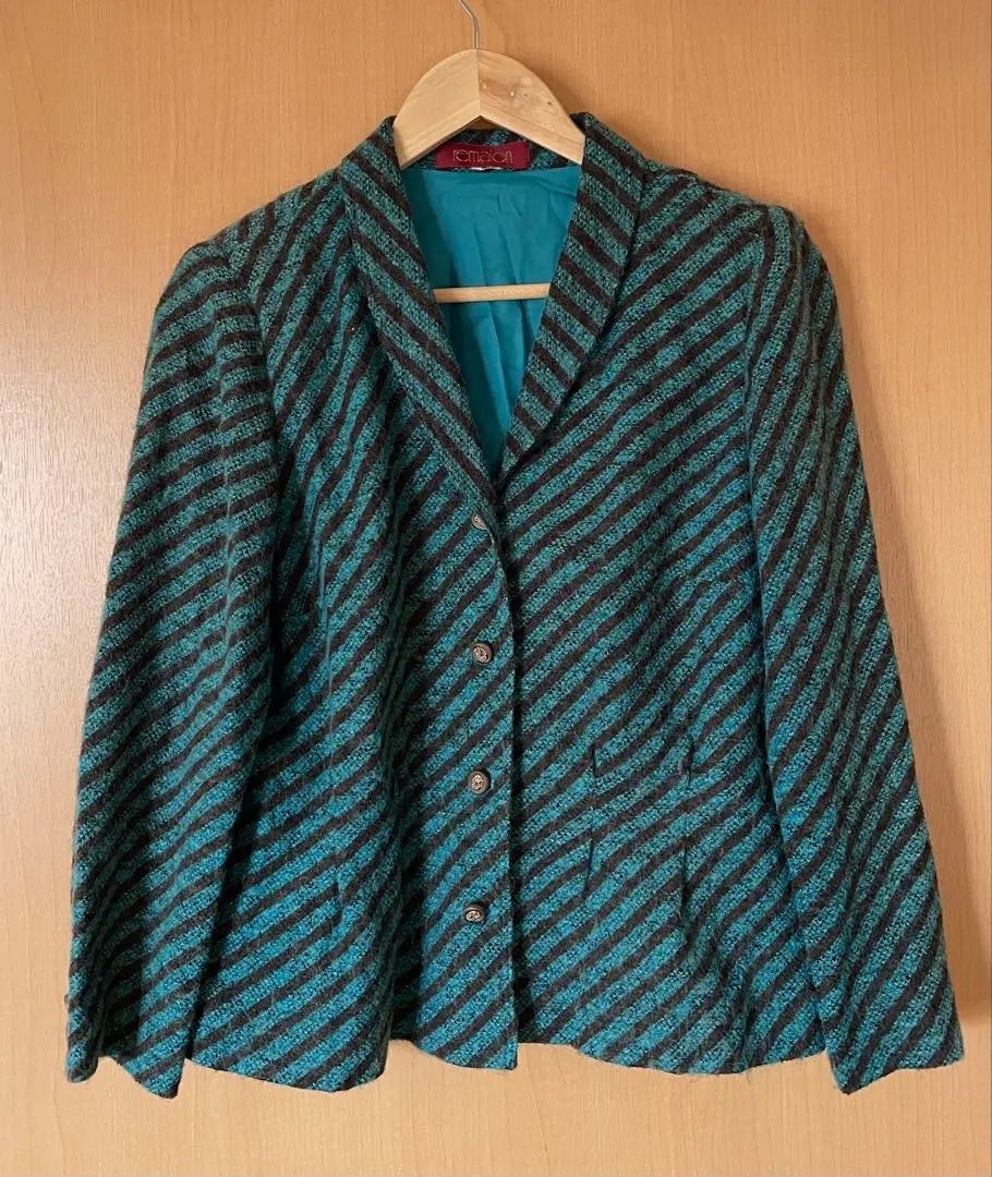 Blue and tea stripe tailored jacket