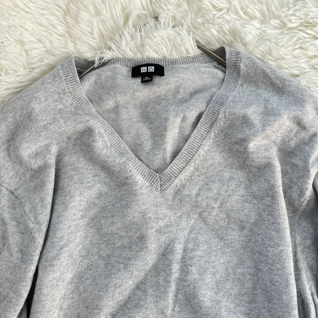 Beautiful goods ✨ [UNIQLO] V neck knit sweater XL Big size Men's cotton 100%