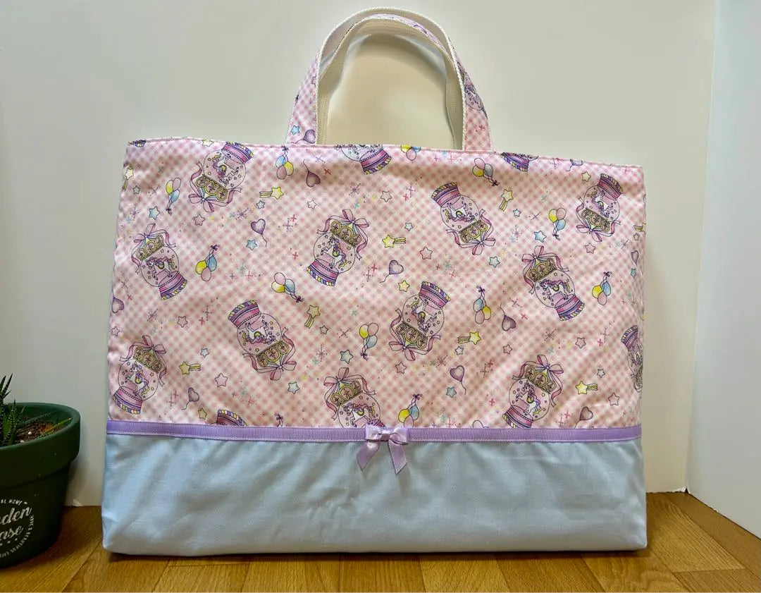 Lesson bag & shoe bag set [Yumikawa Unicorn Pink]