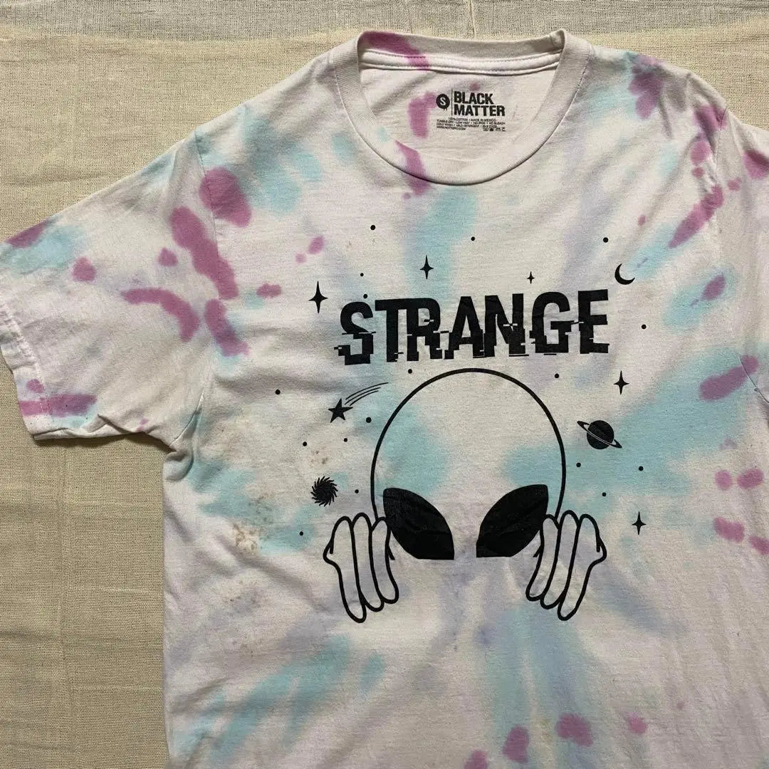 ●Alien●Tie-dye T-shirt Black Matter Alien Strange