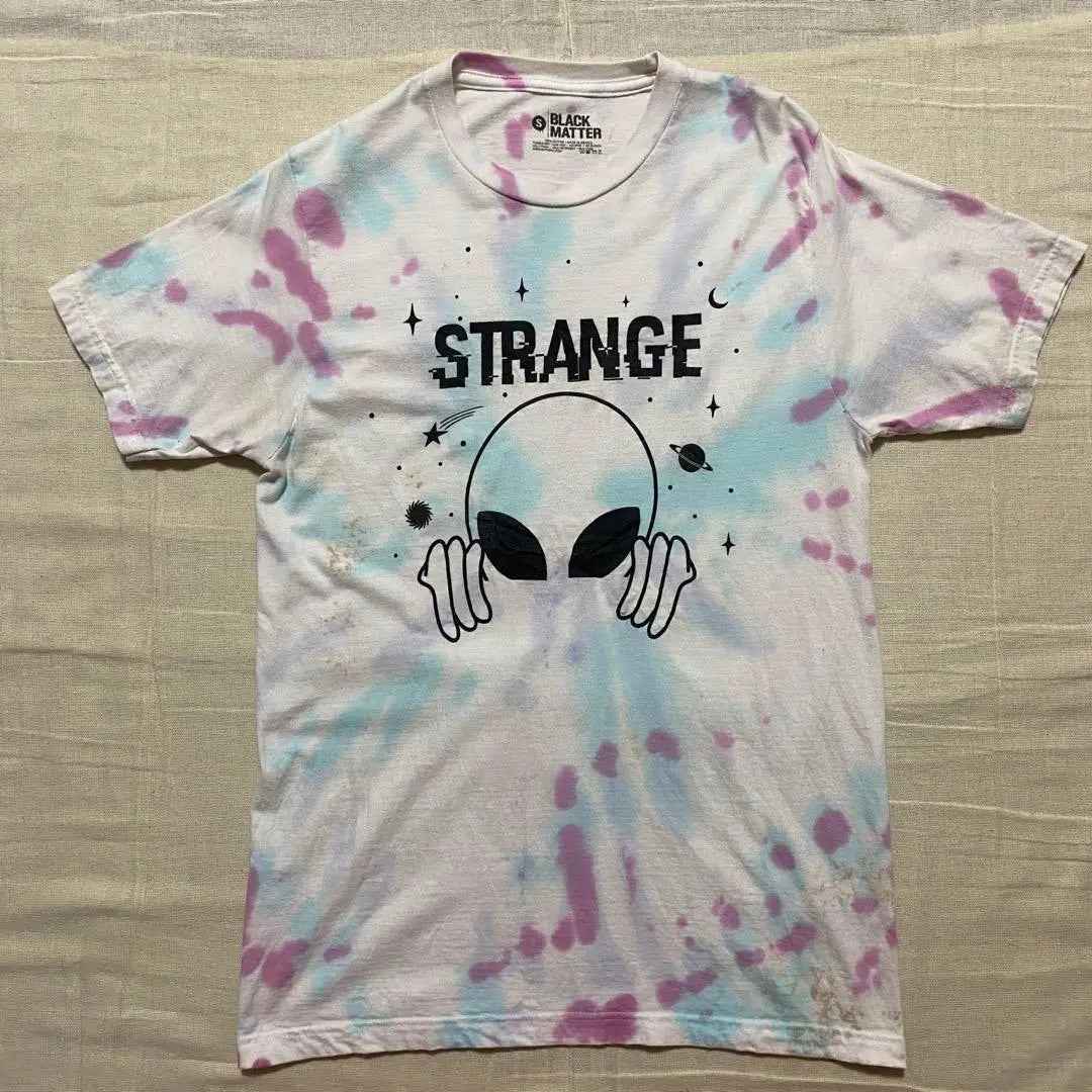 ●Alien●Tie-dye T-shirt Black Matter Alien Strange