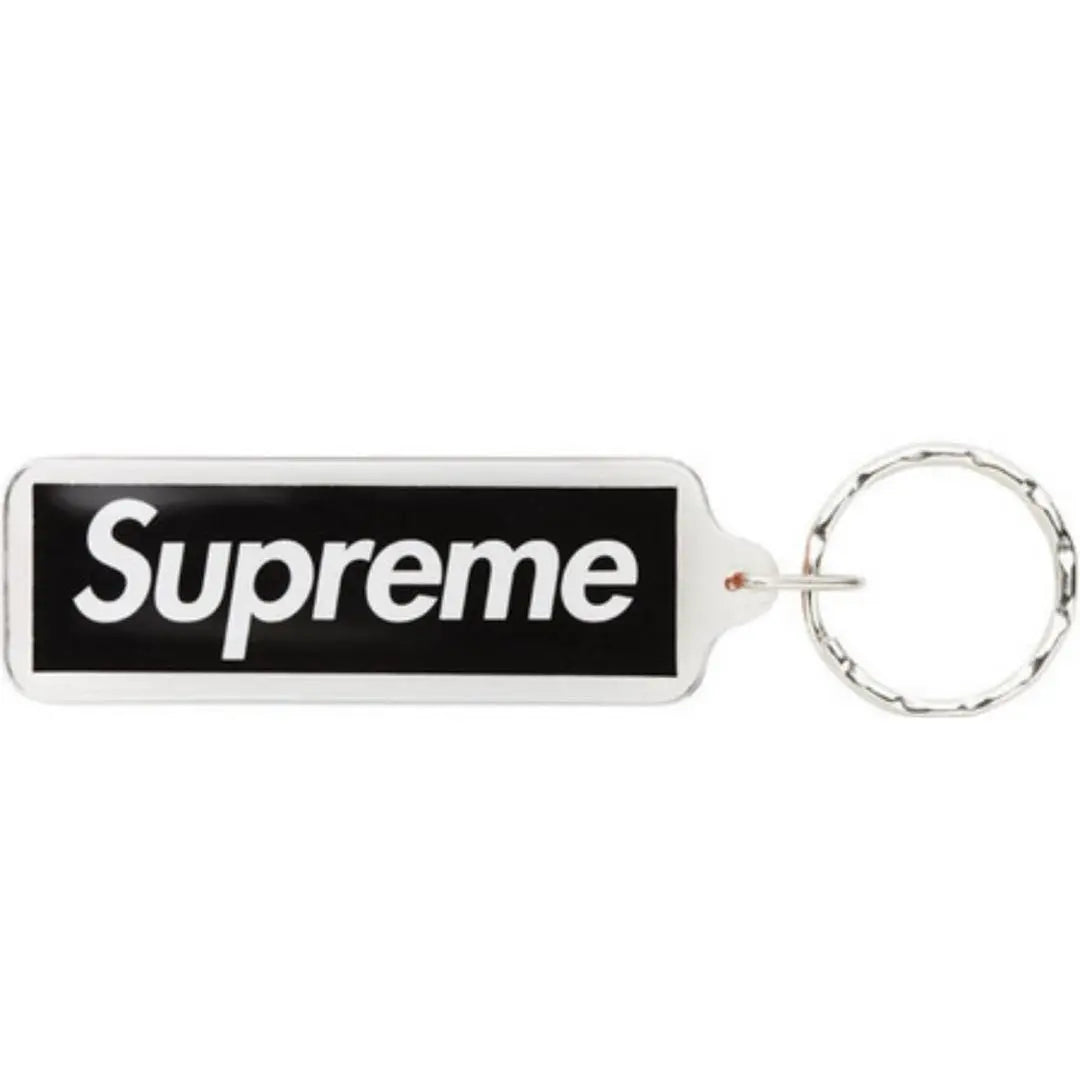 Llavero Supreme 09AW con logotipo de caja Negro | Etiqueta clave con el logotipo de la caja Supreme 09AW キーホルダー 黒