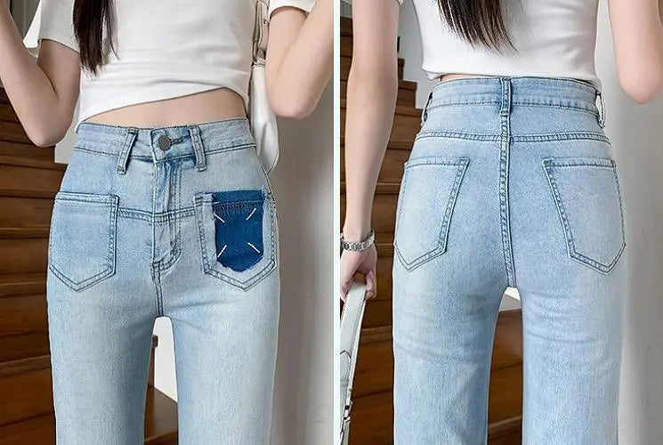 Pantalones vaqueros de mujer de talla grande cortados primavera verano otoño nuevo