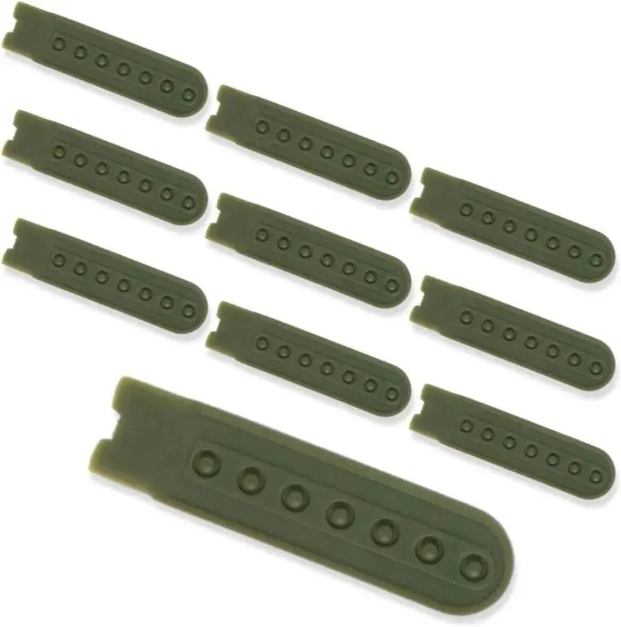 Hat, Replacement Strap, Cap Adjuster, Olive, Set of 10