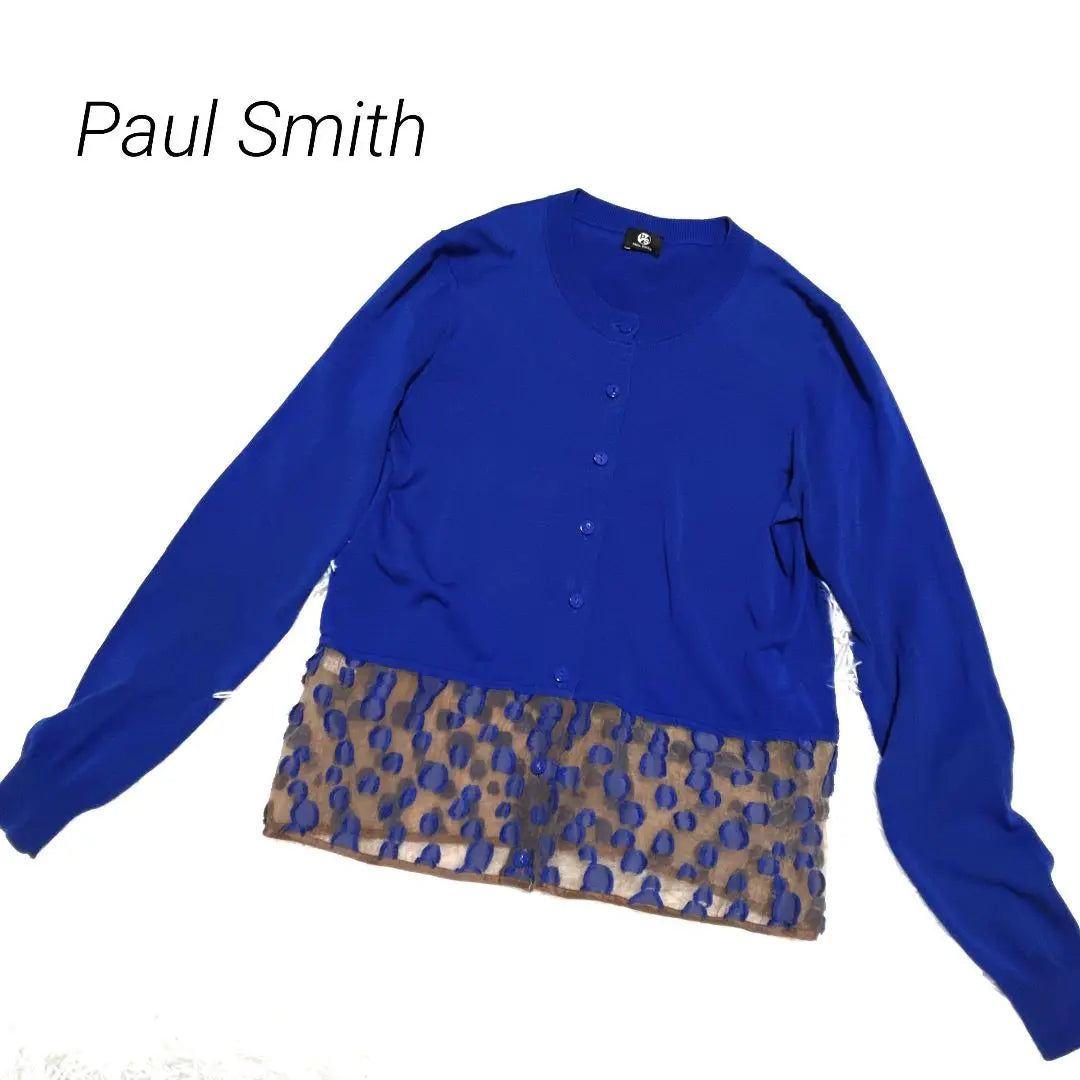 Paul Smith Cardigan for Women Blue Switching Dot M